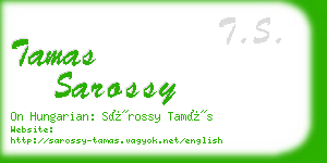 tamas sarossy business card